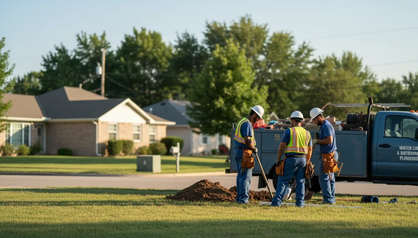 Residential water line and bathroom plumbing service in Marion, IN